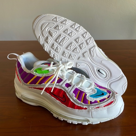 Nike Shoes Womens 11.5 Air Max 98 Cut Away White Multi-color CJ0634-101 - Picture 1 of 6